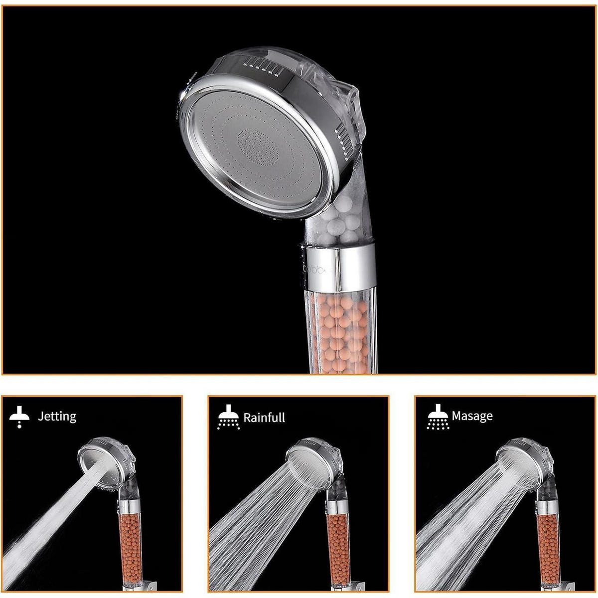 HANDBRAUSE mit 3 Auslassmodi und Filtersystem - Multicolor, Kunststoff (6/12.7/7cm)