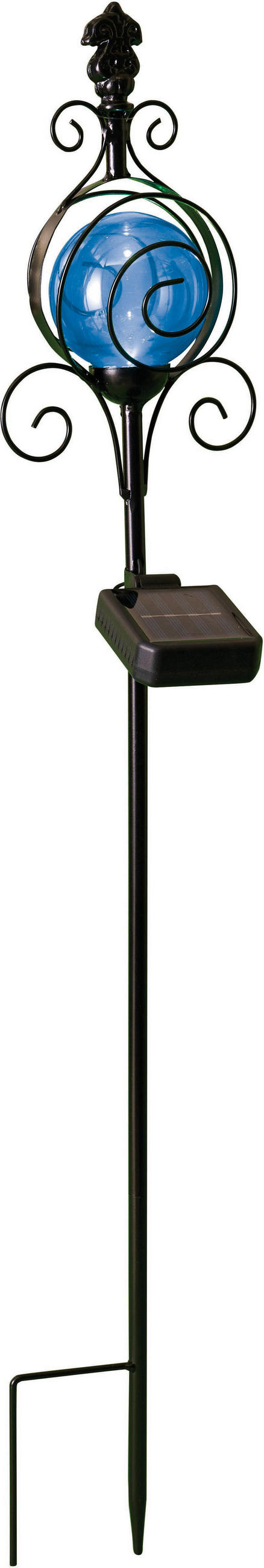 LED-SOLAR-GARTENSTÄBE Außenbereich automatische Beleuchtung umweltfreundlich einfache Installation wetterbeständig barock blau - Blau, Kunststoff (13/8/80cm) - Northpoint