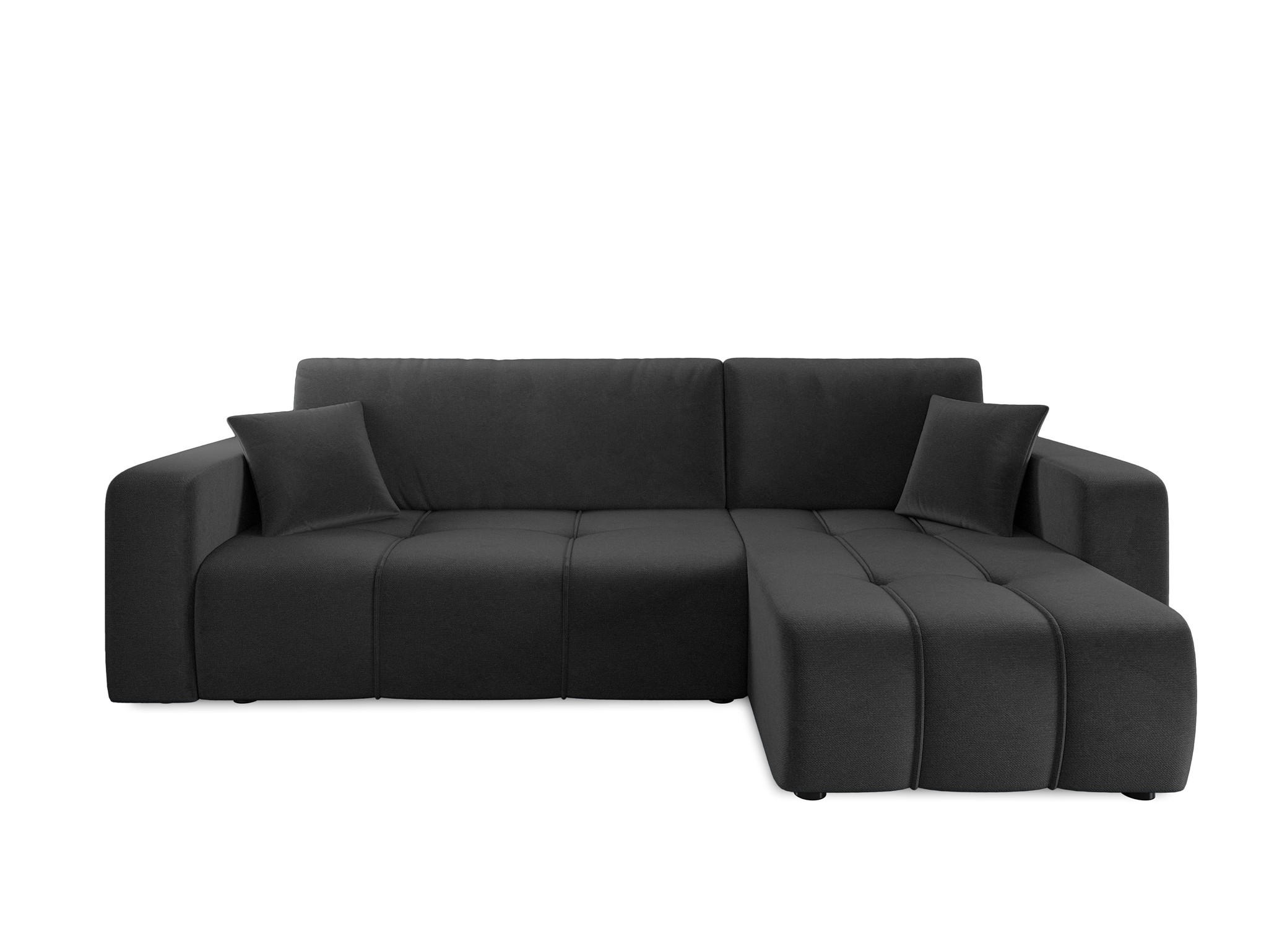 ECKSOFA Dagny Mit Schlaffunktion - Dunkelgrau, Holzwerkstoff/Textil (248/146cm) - Fun Möbel
