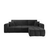 ECKSOFA Dagny Mit Schlaffunktion - Dunkelgrau, Holzwerkstoff/Textil (248/146cm) - Fun Möbel