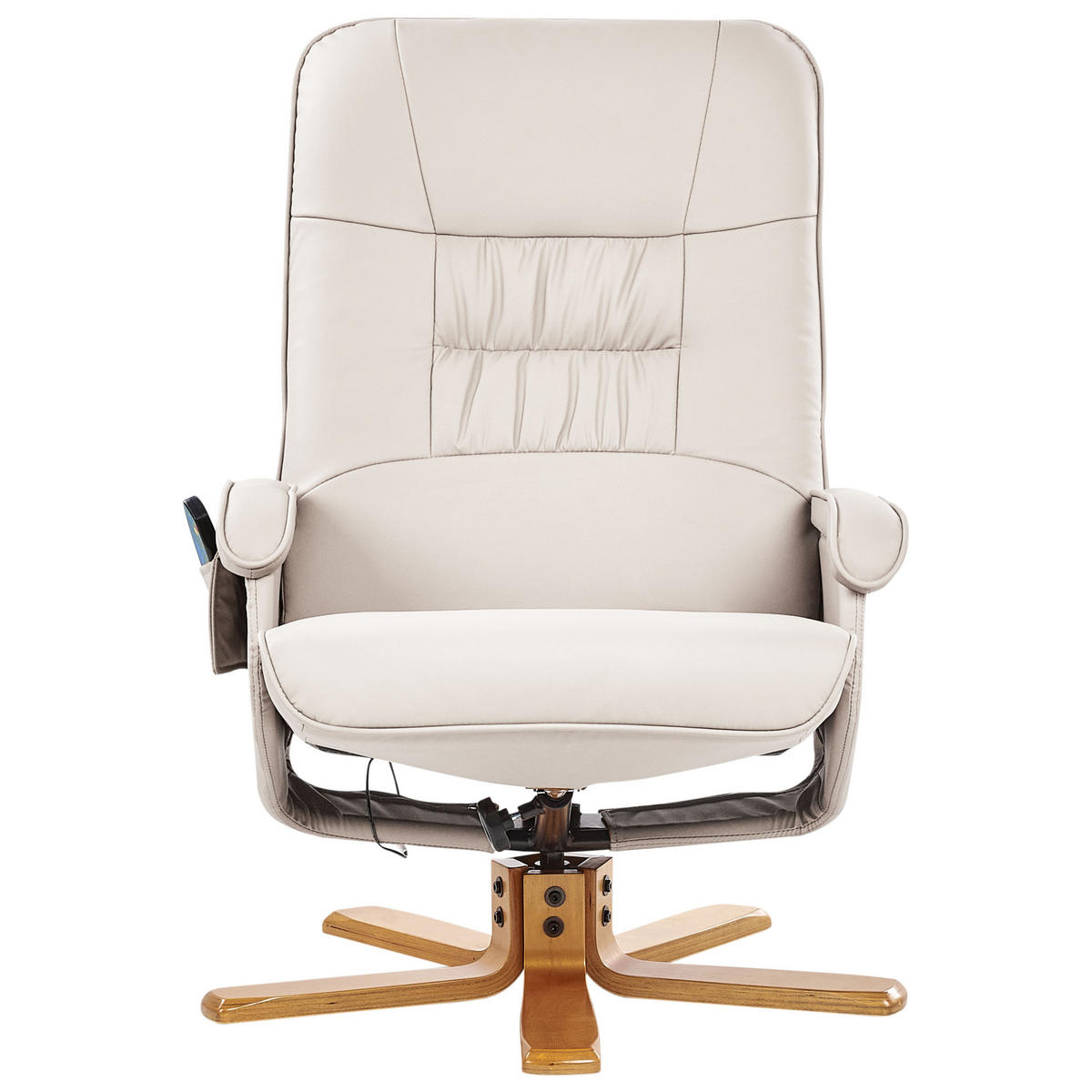 MASSAGESTUHL Hellbeige Relaxpro - Beige/Braun, Kunststoff (68/98/50cm) - Beliani