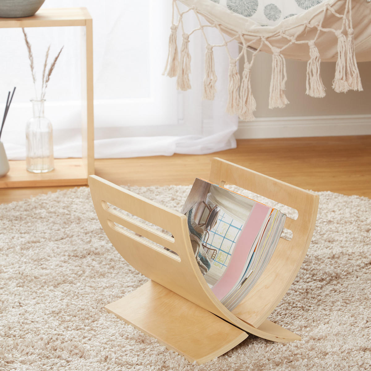 ZEITUNGSSTÄNDER Holz Natur - Braun, Holz (30/29/36cm) - Homestyle4u
