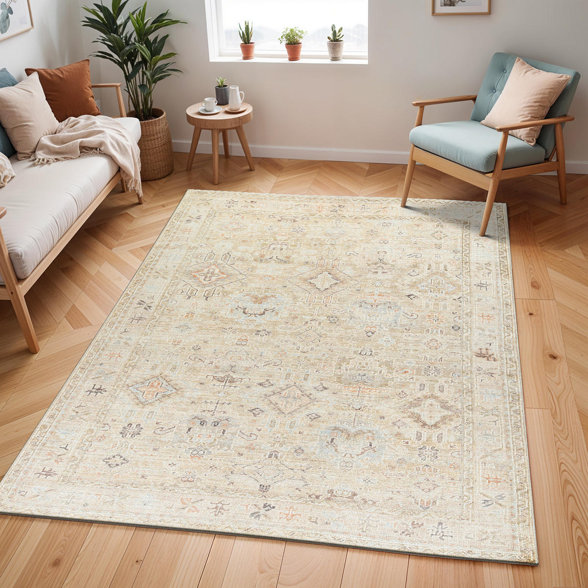 VINTAGE-TEPPICH Marlene 198/275 cm Braun - Beige, Textil (198/275cm) - LIVABLISS