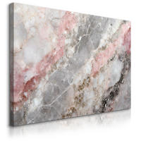 BILD für Wohnzimmer ABSTRAKTION Marmor Muster 40/30 cm - Weiß/Rosa, Textil (40/30cm) - Muralo