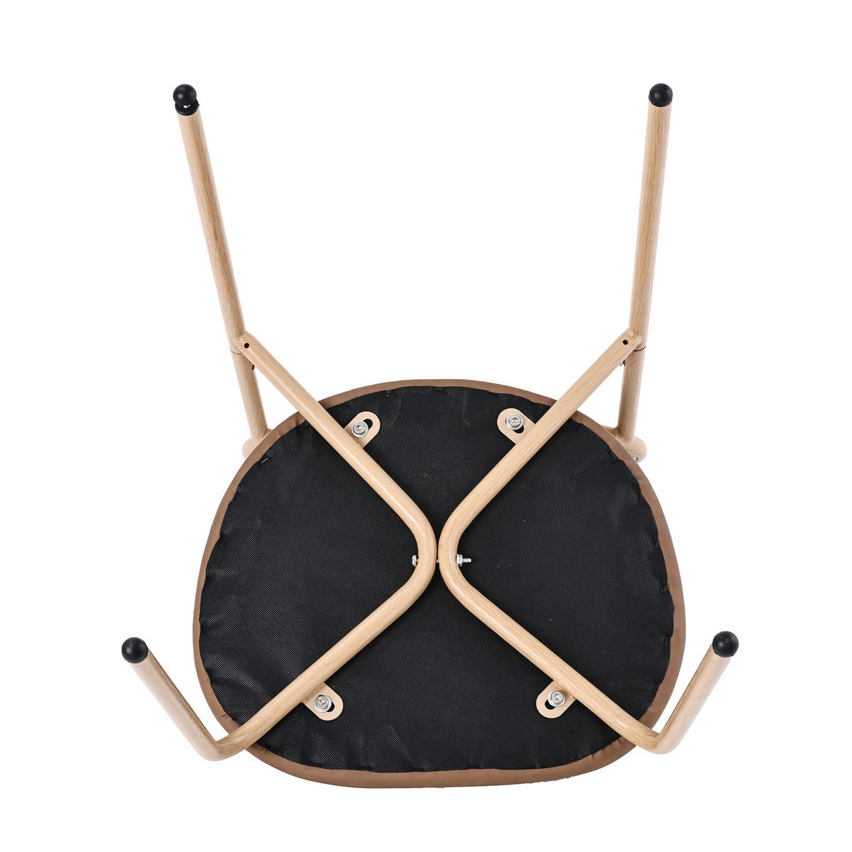 ESSZIMMERSTUHL 4er Set Rattan Braun Metallbeine - Braun, Leder (47/80/46cm) - FLIEKS