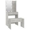 SCHMINKTISCH Dugan 60/40/140 cm - Grau, Holzwerkstoff (60/140/40cm) - Nettlife