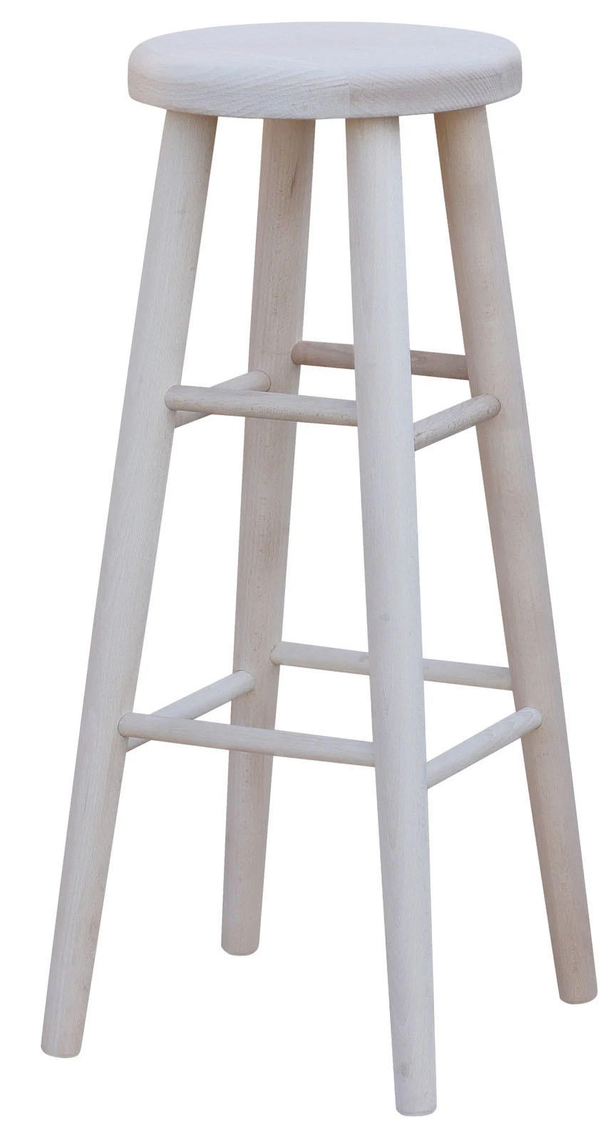 BARHOCKER aus Buchenholz 82 cm, unbehandelt - Buchefarben, Holz (30/82/30cm) - Koma