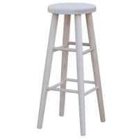 BARHOCKER aus Buchenholz 82 cm, unbehandelt - Buchefarben, Holz (30/82/30cm) - Koma