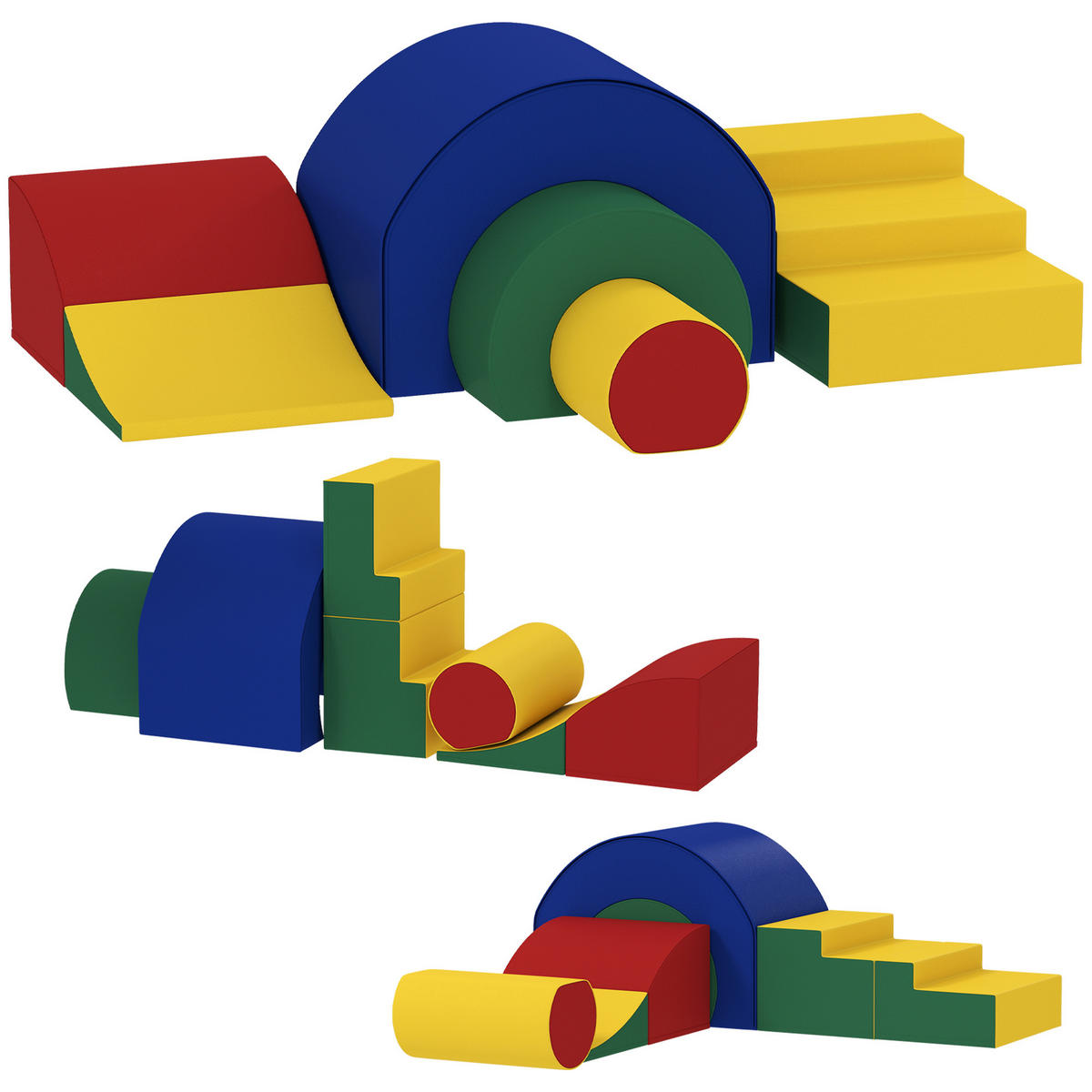 MOTORIKSPIEL DE-18203 5-teilig, modular, zum Klettern Bunt - Multicolor, Kunststoff (39/44/181cm) - ComfortXL