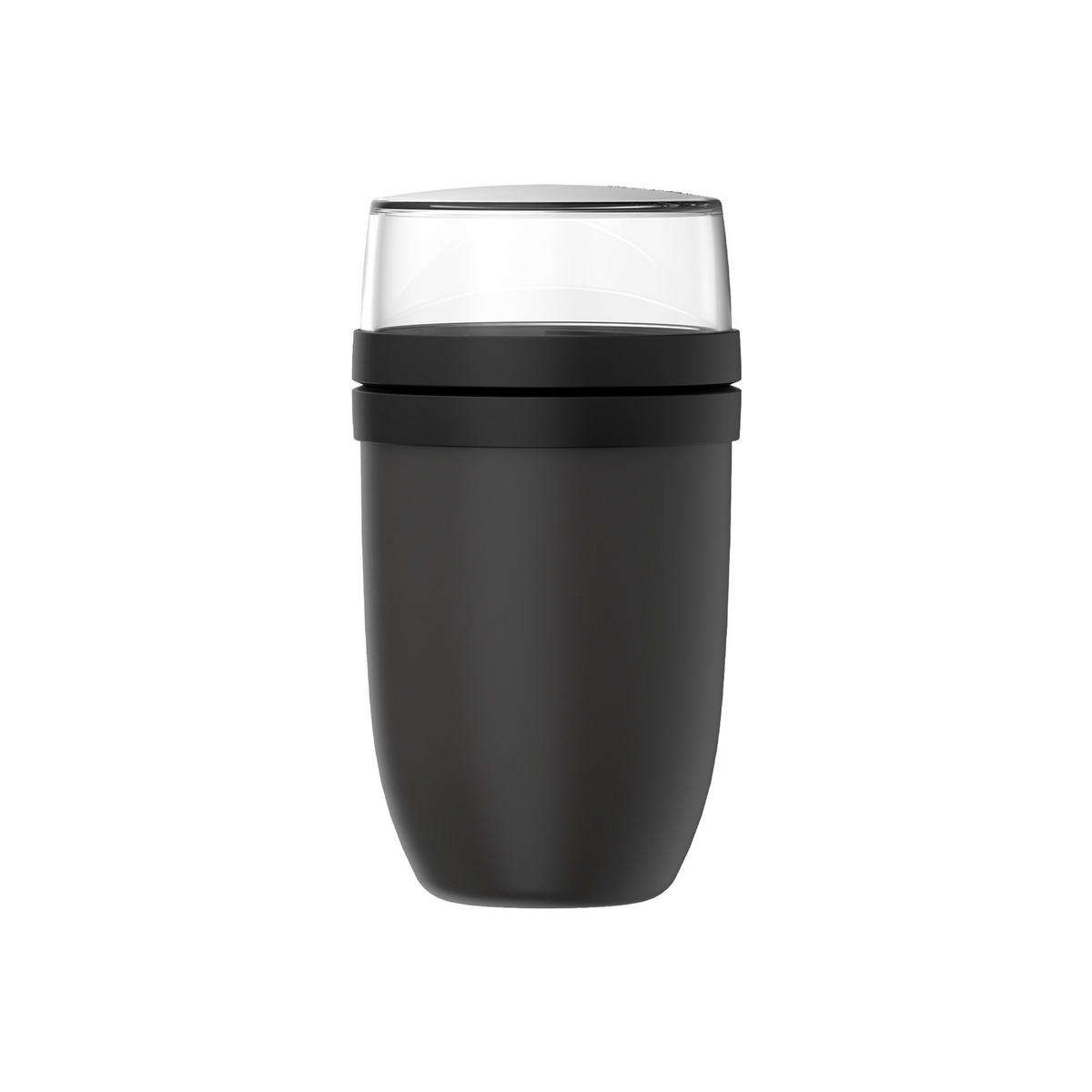 LUNCHPOT XL Ellipse Nordic Black 750 ml + 300 ml - Schwarz, Kunststoff (10.7/20/10.7cm) - Mepal