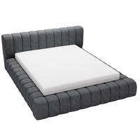 POLSTERBETT Italia 180x200 Dunkelgrau - Dunkelgrau, Textil (180/200cm) - Graingold