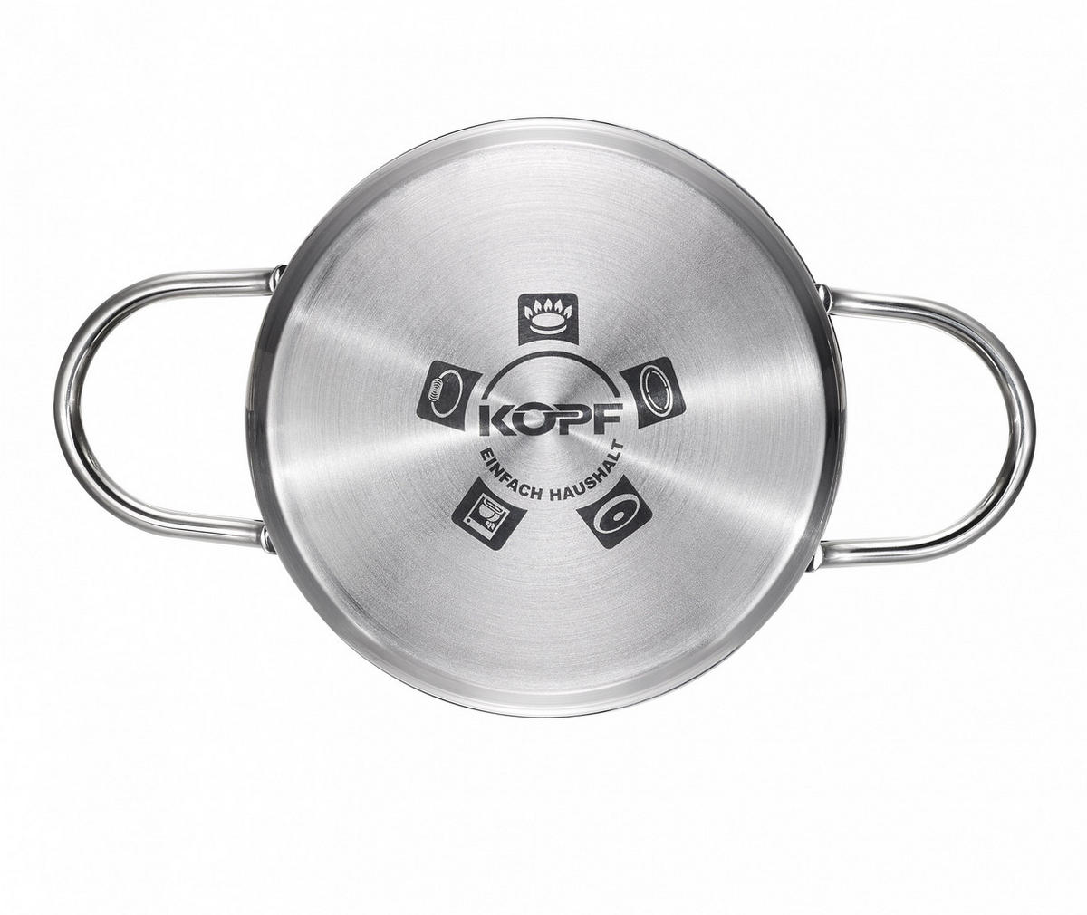 BRATENTOPF Josie, Edelstahl, induktion, 2 Liter, Ø 20 cm, Höhe 9 cm - Silberfarben, Metall (20cm) - KOPF