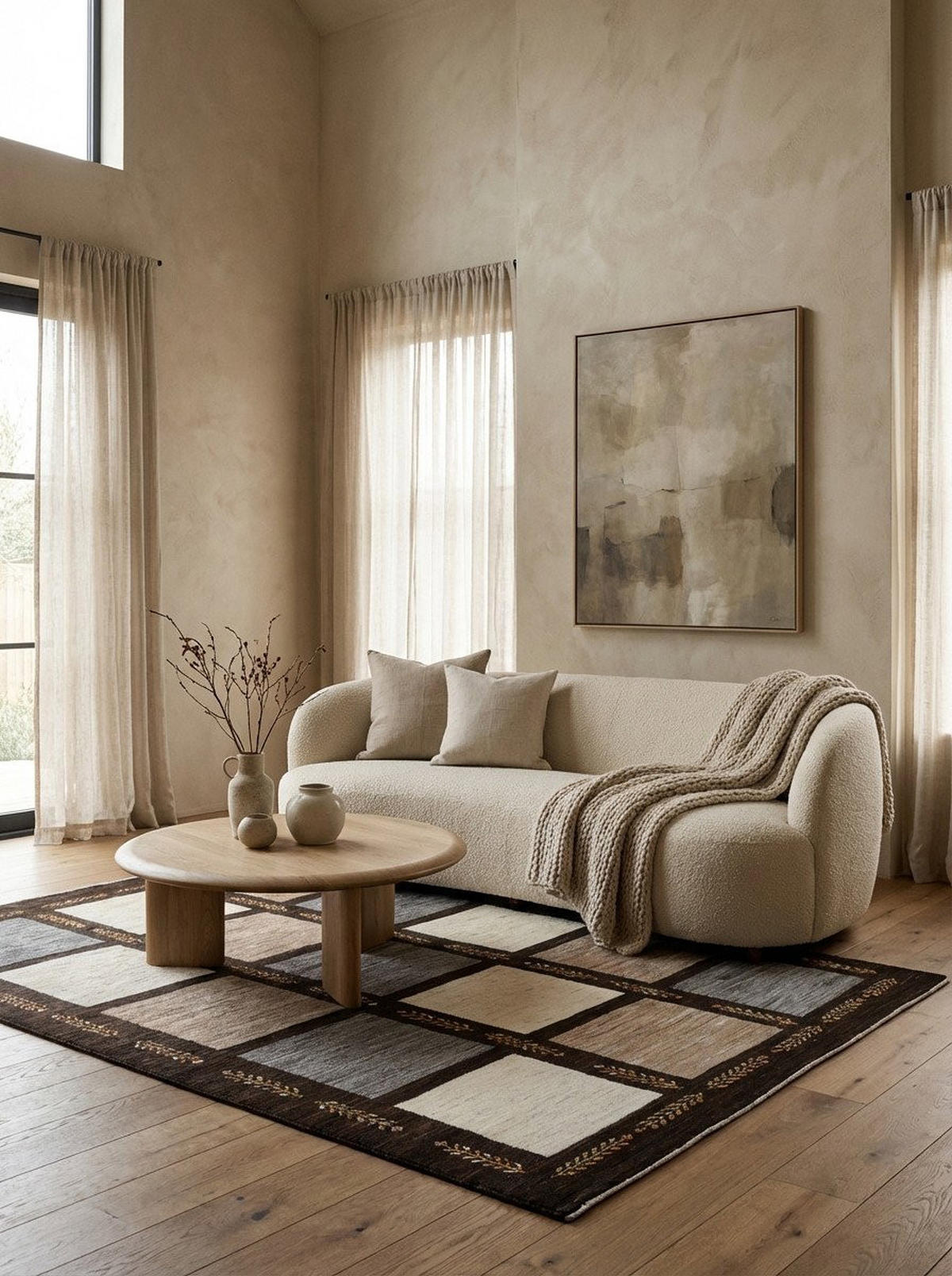 TEPPICH Rizbaf Braun 246/173 cm Schurwolle - Braun, Textil (173/246cm) - Looma