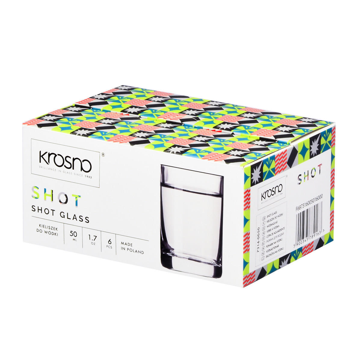SCHNAPSGLÄSER Shot, 6er-Set, 50 ml - Transparent, Glas (0.05L) - Krosno Glass
