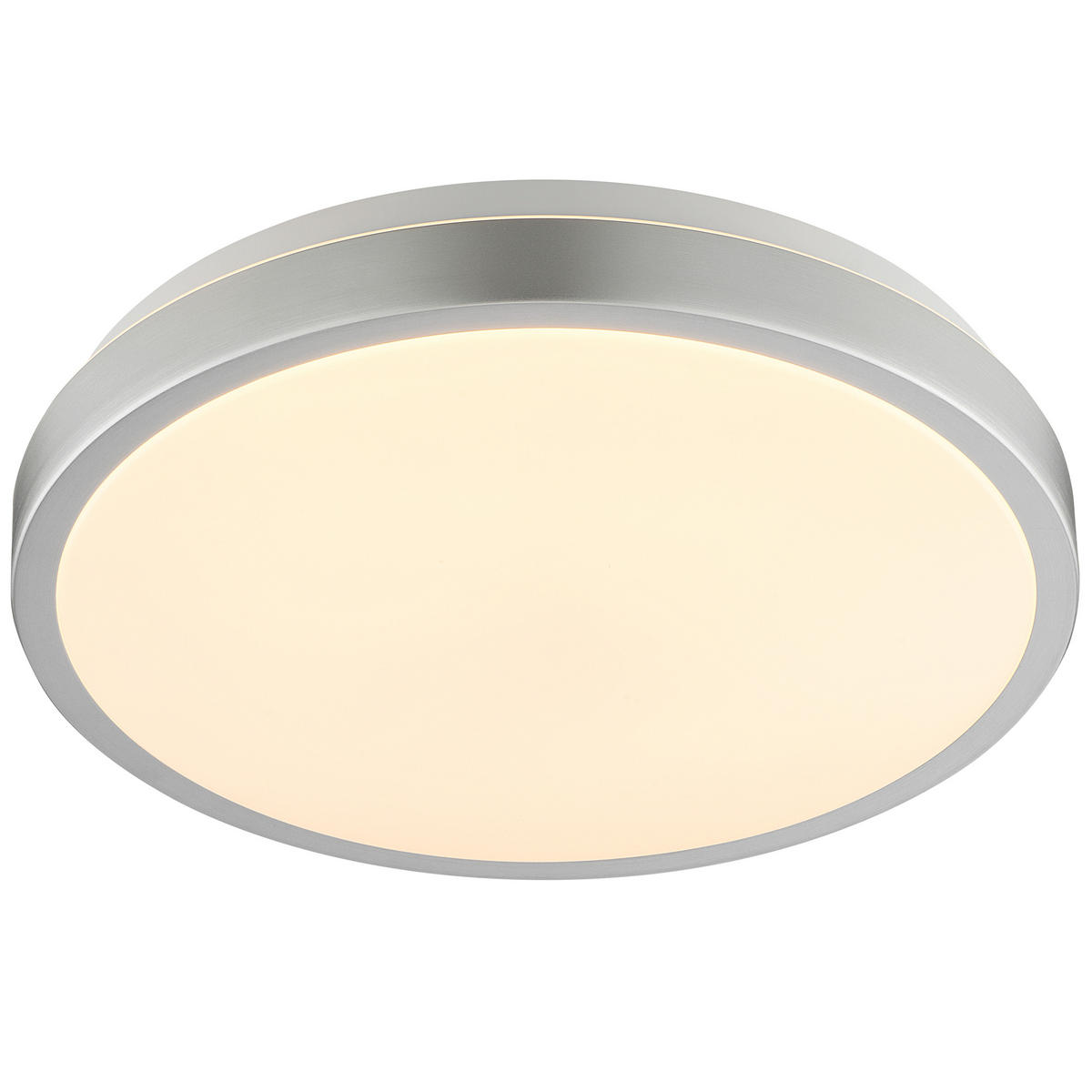 LED DECKENLEUCHTE Livas Nickel/Aluminium/Weiß 33/33/7 cm - Chromfarben, Metall (33/33/7cm) - Brilliant