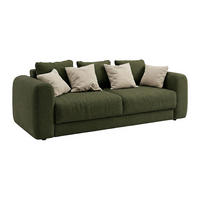 SCHLAFSOFA - 4 Personen - Stoff - Grün - - Grün, Textil (250/90/95cm) - Vente-Unique
