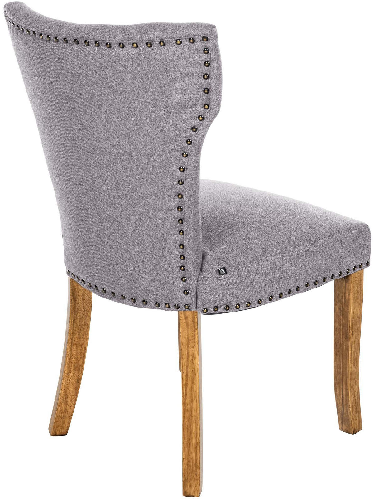 WOHNZIMMERSTUHL 2er Set Stoff grau - Naturfarben/Grau, Holz/Textil (52/90/59cm) - CLP