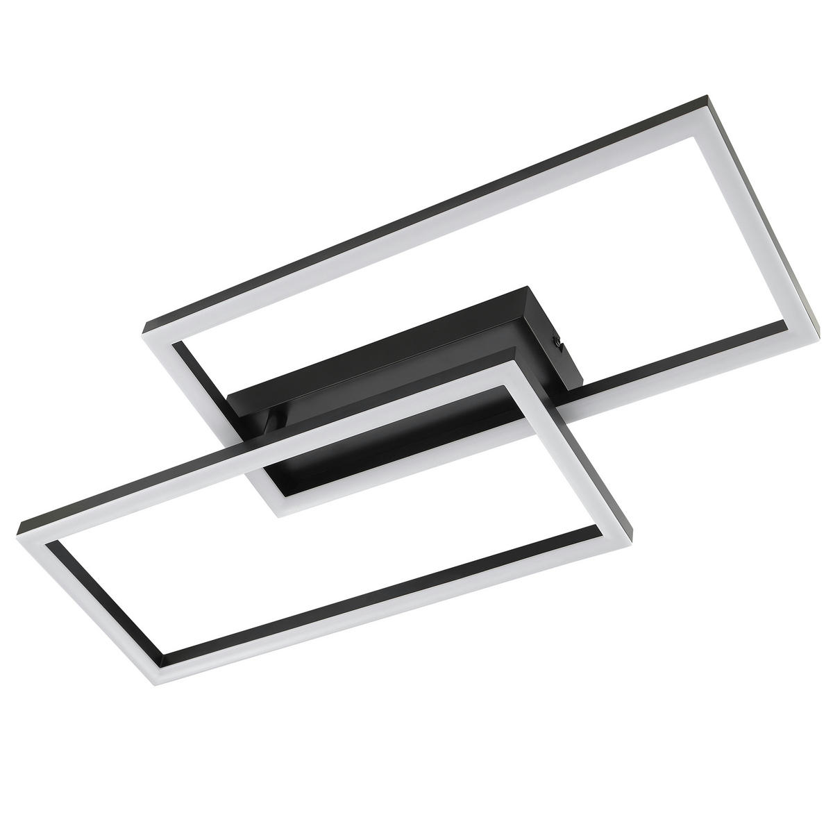 LED DECKENLEUCHTE Jorvic Schwarz 29/60/8 cm - Schwarz, Kunststoff (29/60/8cm) - Brilliant