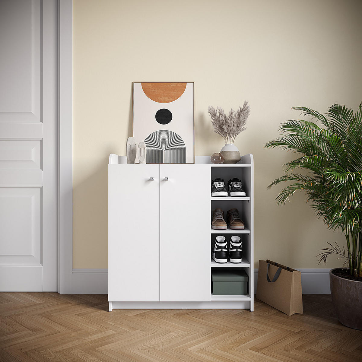 BOTNÍK Moritz Bílá - bílá, kompozitní dřevo (83/91.4/32.3cm) - Vicco