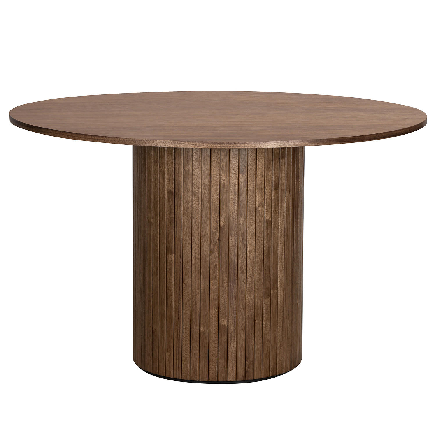 ESSTISCH - MDF / Eisen - Walnussfarben, Holzwerkstoff (120/120/75cm) - home24