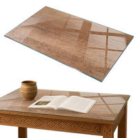 TISCHPLATTE 100x70 cm Natürliche Holzmaserung - Braun, Glas (0.4/100/70cm) - TULUP