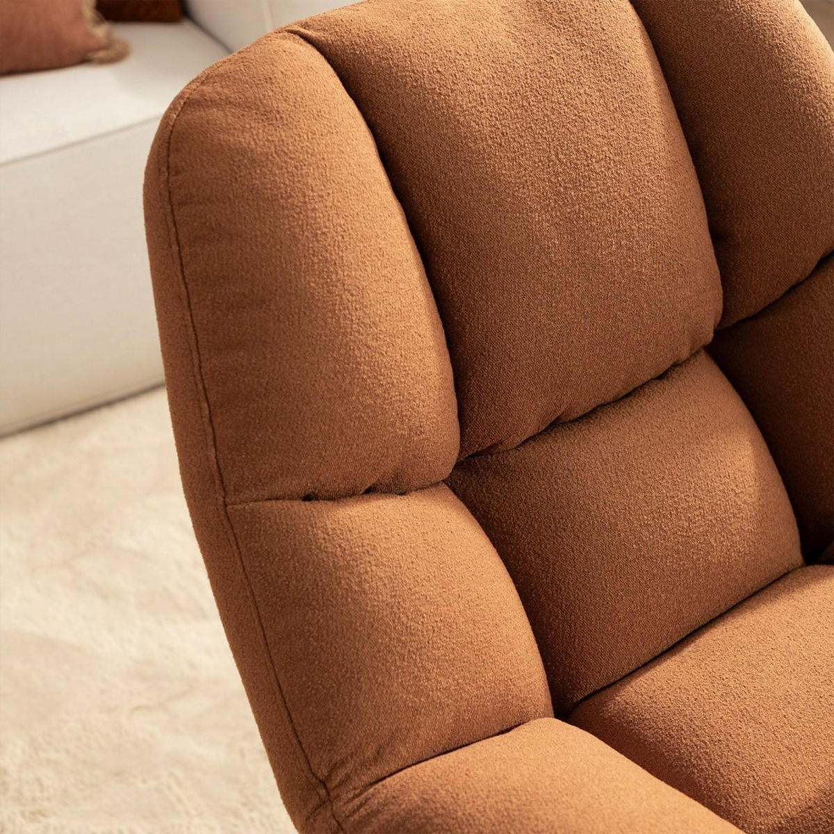 DREHSTUHL Kato Terrakotta / Orange 77 cm x 86 cm - Terracotta, Textil (77/86/80cm) - Klast Home