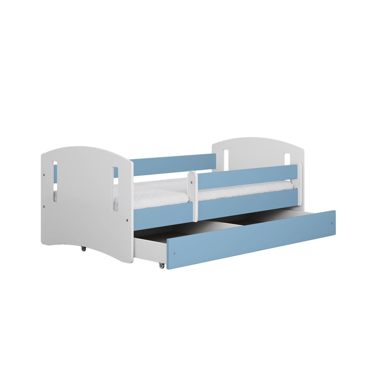 KINDERBETT CLASSIC II mit Schublade ohne Matratze 90/65/164 - Blau, Holzwerkstoff (80/160cm) - RAUMHIRSCH FURNITURE