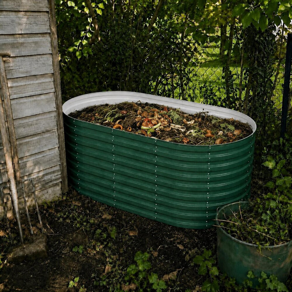 KOMPOSTER Garten, Grün, 200 x 100 cm - Grün, Metall (200/80/100cm) - Vicco