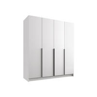 KLEIDERSCHRANK Santi I - Schwarz/Weiß, Holzwerkstoff/Metall (200/215/58cm) - MIRJAN24