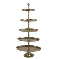 ETAGERE Prato Bronze 83/41/170 cm - Bronzefarben, Metall (83/170cm) - Light & Living