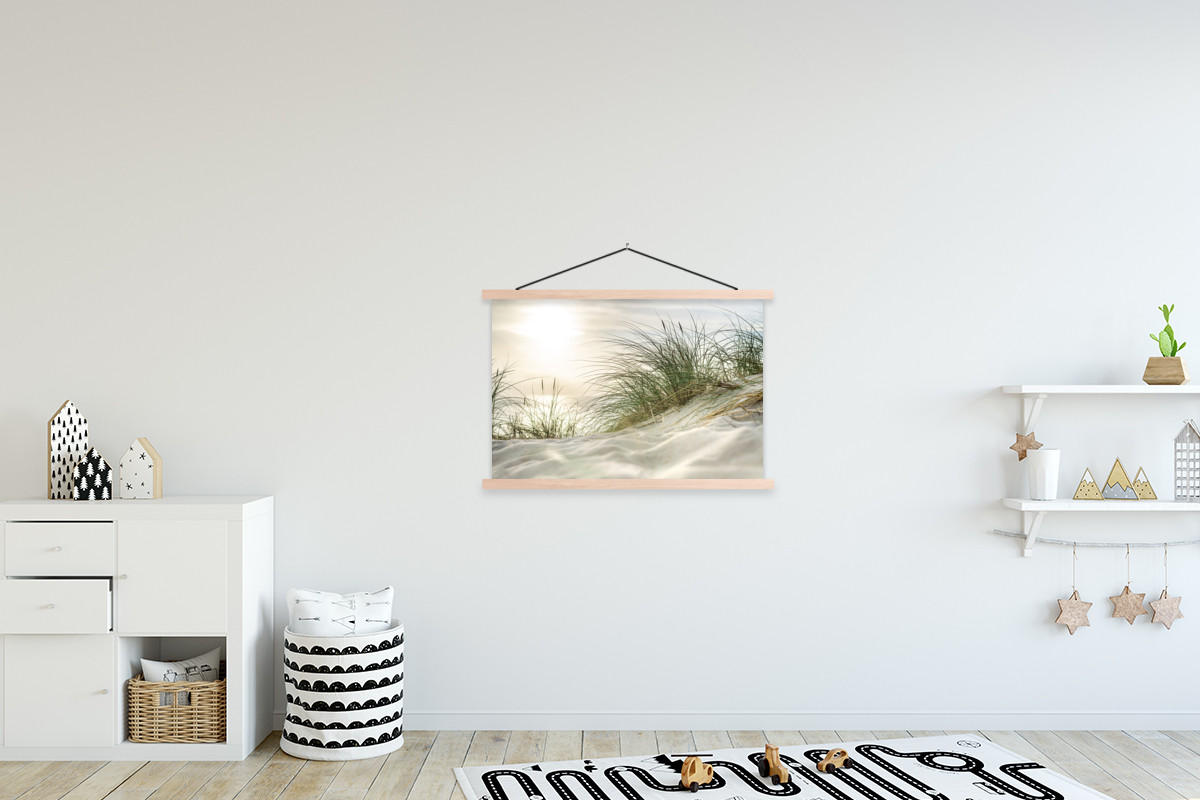 POSTER Dünen - Strand - Schleswig-Holstein - Wattenmeer 90x60 cm - Creme, Textil (90/60/0.15cm) - MuchoWow