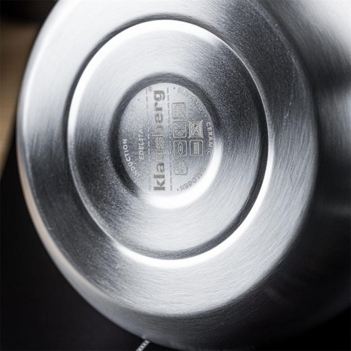 WASSERKESSEL Silber 22/19/22 cm KB7773 - Silberfarben, Metall (22cm) - Klausberg 