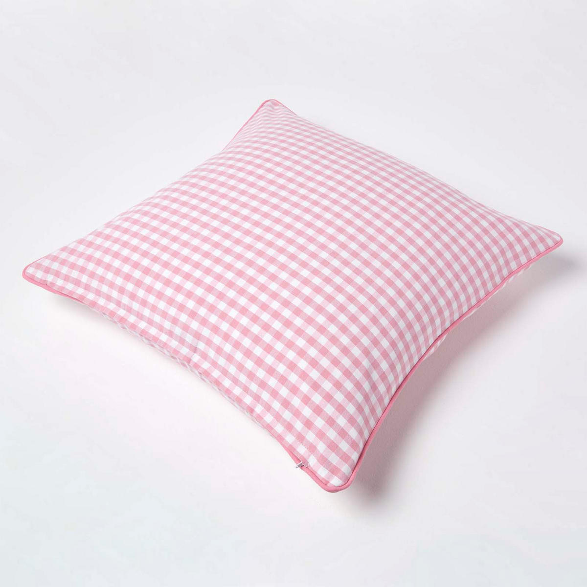 KISSENHÜLLE Vichy-Karo 60/60 cm, 100% Baumwolle - Rosa, Textil (60/60cm) - Homescapes