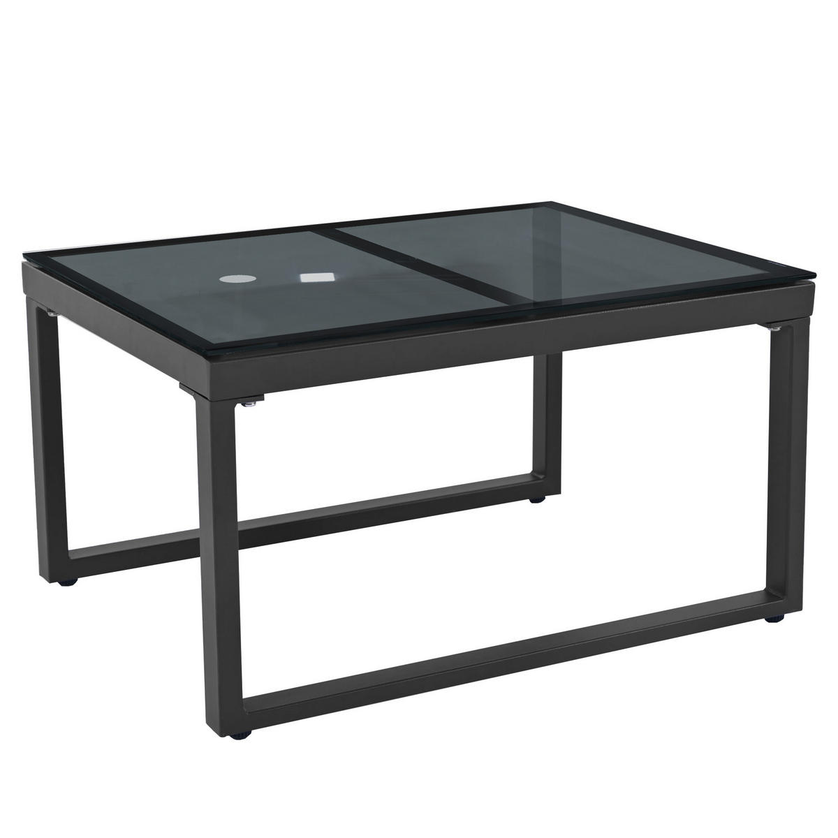 GARTENMÖBEL 176x65x145cm grau, feuerverzinkt und mit Markise - Grau, Metall - Modfu