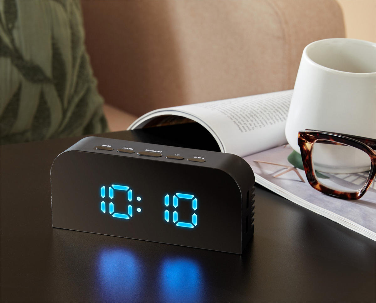 DIGITALUHR Nelson 14/6/3 cm - Schwarz, Kunststoff (3.5/6/14cm) - Atmosphera Createur d´interieur