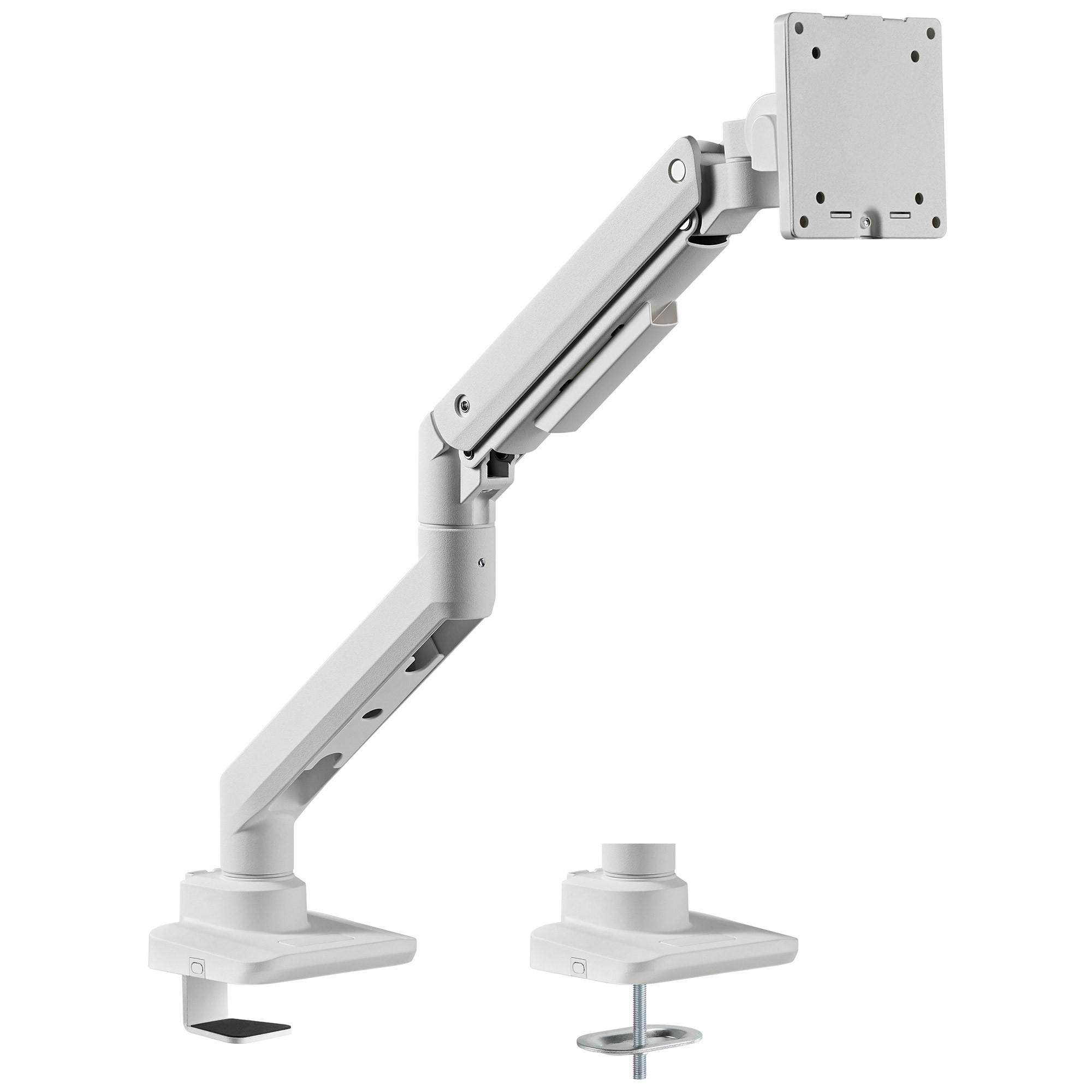 MONITORARM in weiß mit Gasfeder für 17–49 Zoll Monitore bis 20kg / Signalweiß - Weiß, Metall (22/43/13cm) - ASSMANN