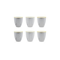 BECHER Pattern 300ml - 6er-Set - Eclipse - Grau, Keramik (0.3L) - Björn