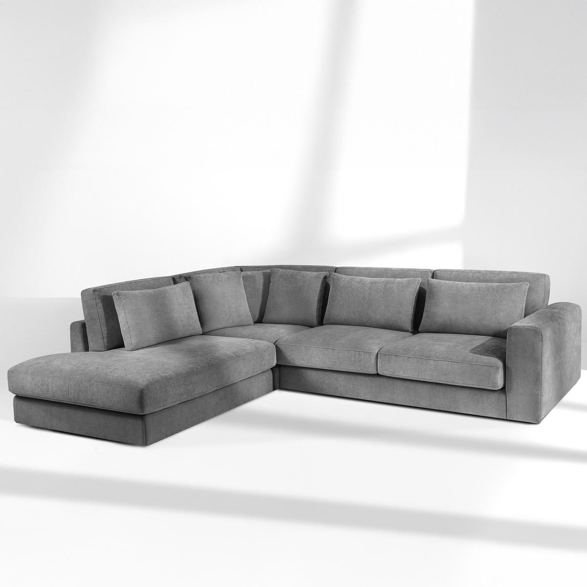 ECKSOFA links VERUS - Dunkelgrau, Holz/Holzwerkstoff (297/248cm) - KONSIMO®