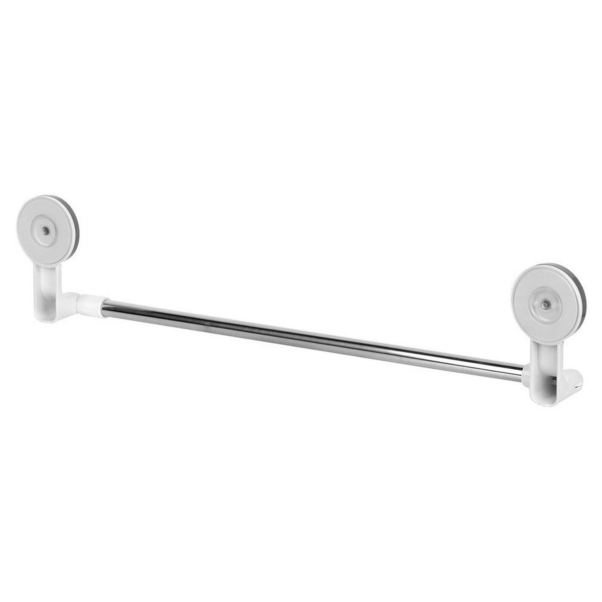 HANDTUCHHALTER Saugnapf Silber - Silberfarben, Metall (60/11/8.5cm) - Bathroom solutions