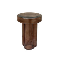 BEISTELLTISCH Lio - Braun - 52/37/37 cm - Braun, Glas (37/37/52cm) - Livingfurn