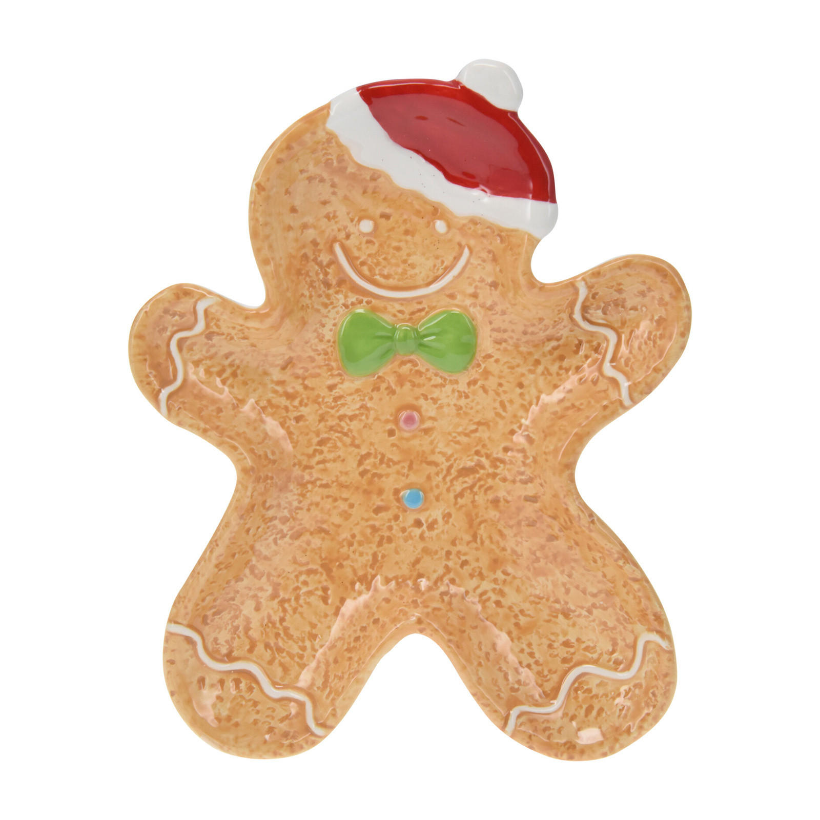 SERVIERPLATTE Lebkuchenfigur Cookie 19/22/3 cm - Beige, Keramik (22/3/19cm) - Home Styling Collection