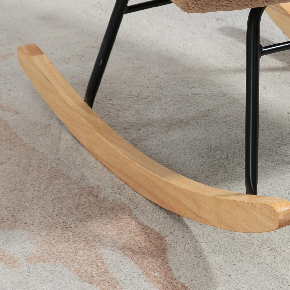 SCHAUKELSTUHL Sessel Relaxsessel bis 120 kg, Polyester, Braun 98x71x101cm - Braun, Kunststoff (98/101/71cm) - HOMCOM