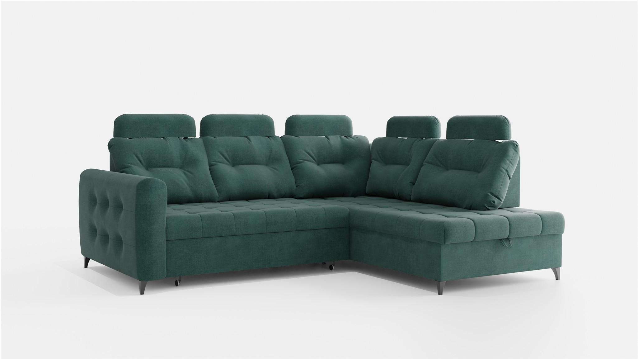 Fun Möbel Ecksofa Grün 250x200 cm