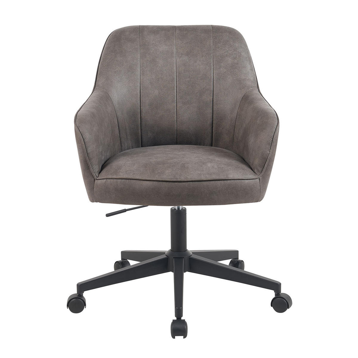 BÜROSTUHL Mika-Nika - Taupe/Schwarz, Textil/Metall (60/84/65cm) - DUBI Möbel