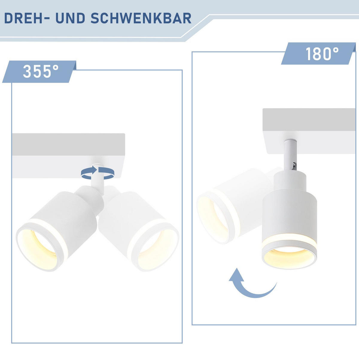 STRAHLER Saarbrücken 2-flammig 30/5/15.7 cm - Weiß, Metall (30/5/15.7cm) - Nettlife