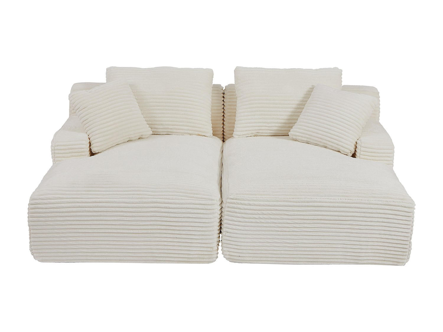 SOFA ohne Schlafmöglichkeit - 3 Personen - Samt - Beige - Beige, Textil (200/72/160cm) - Vente-Unique
