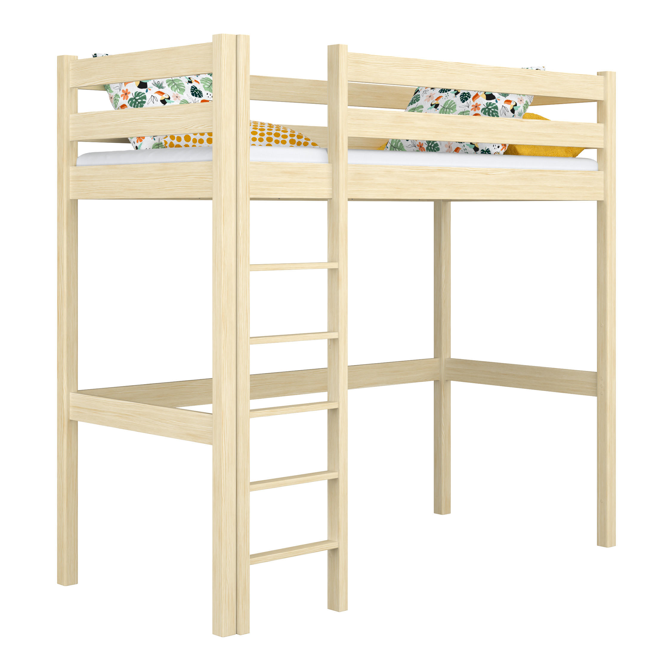 N-Wood Hochbett Braun 100x180 cm