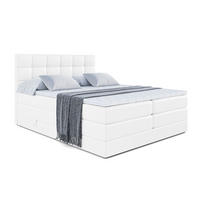 BOXSPRINGBETT APO KING - 180 x 200 - H3/H4 - Weiß Hochglanz - Weiß Hochglanz, Holzwerkstoff (180/200cm) - ALTDECOR