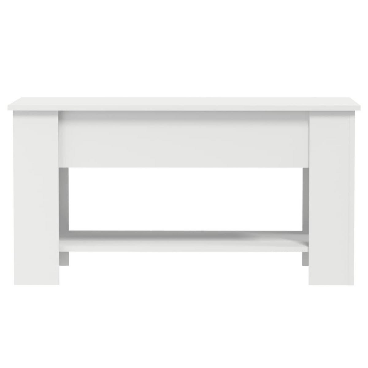 COUCHTISCH Weiß 101x49x52 cm Holzwerkstoff - Weiß, Holzwerkstoff (101/49/52cm) - furnicato