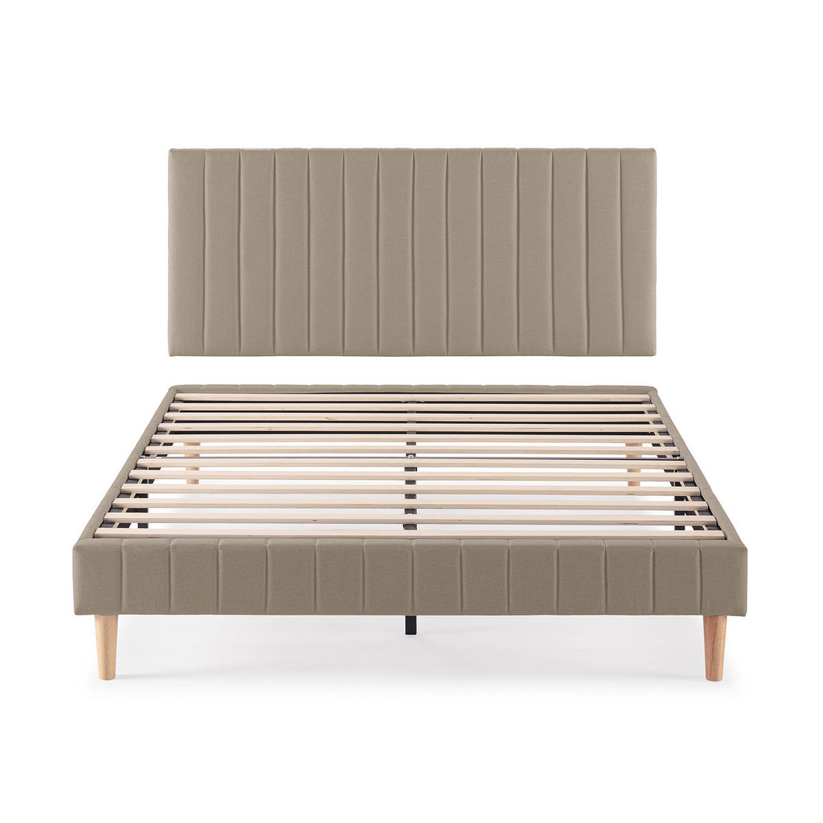 POLSTERBETT + kopfteil 140x190 cm Eris, Beige - Beige, Textil (192/142/90cm) - VS Venta-stock